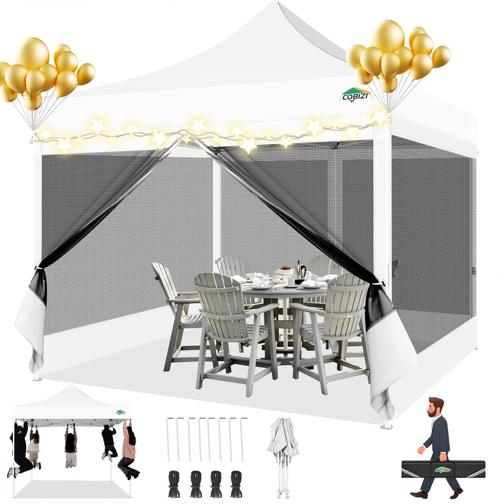 Canopies & Tents - COBIZI 10x10 Canopy Tent with 4 Sidewalls