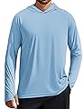 PINSPARK Men's UPF 50+ Long Sleeve Rash Guard - Sun Protection Hoodie UV SPF Fishing Shirt for Athletic Running Swim Hiking