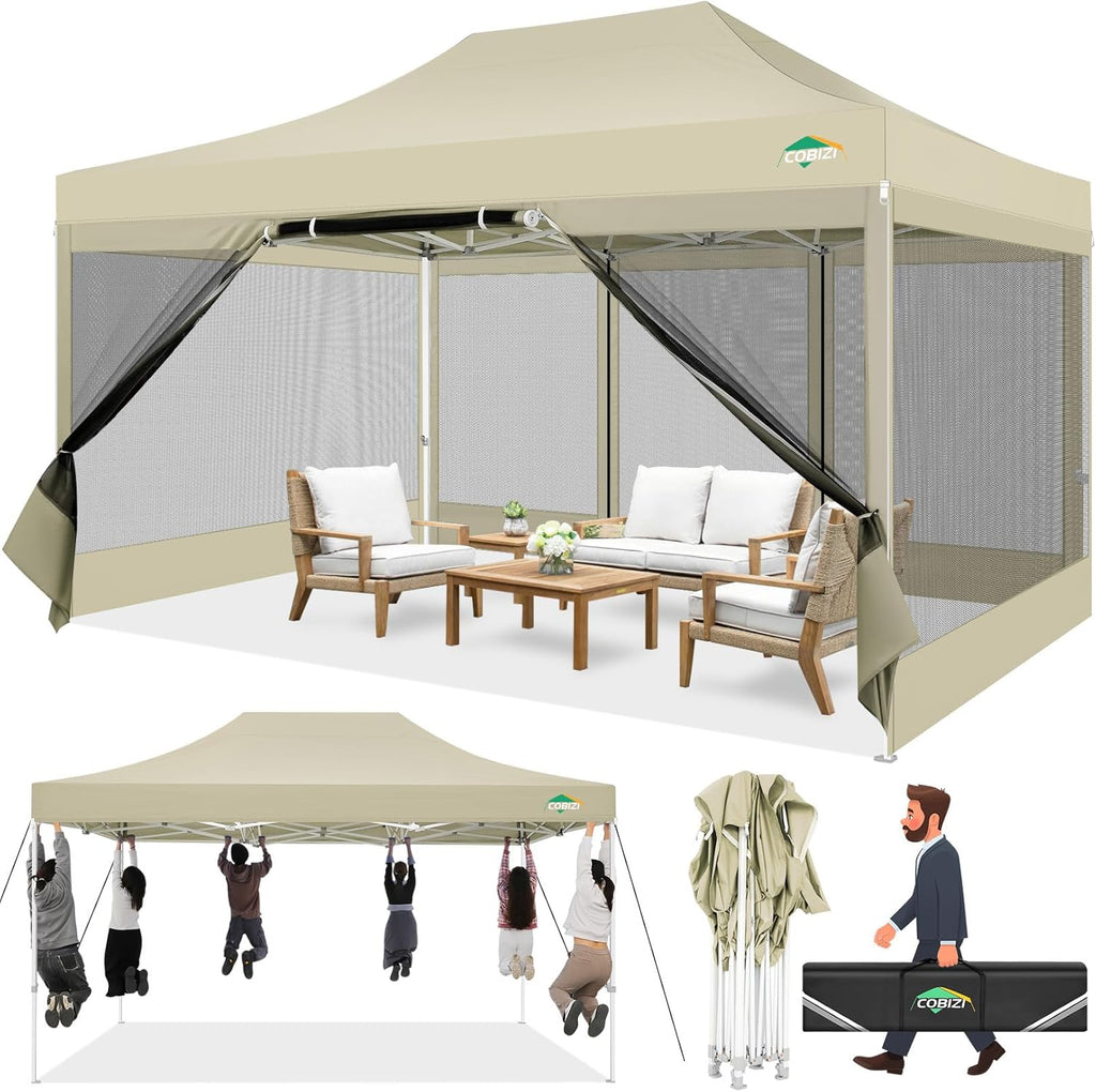 Canopies & Tents - COBIZI 10x15 Canopy Tent with 4 Sidewalls