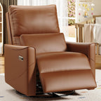 Power Swivel leather Rocker Recliner Chair