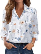 Zeagoo Womens Tops Long Sleeve Satin Silk Button Down Shirts Casual Business Dressy Blouses Fall Clothes
