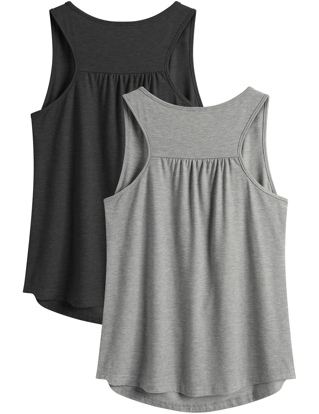 PINSPARK Workout Tank Tops for Women Racerback Loose Fit Yoga Top Sleeveless Gym Shirt Running Athletic Tanks Pack S-3XL