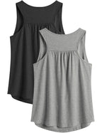 PINSPARK Workout Tank Tops for Women Racerback Loose Fit Yoga Top Sleeveless Gym Shirt Running Athletic Tanks Pack S-3XL