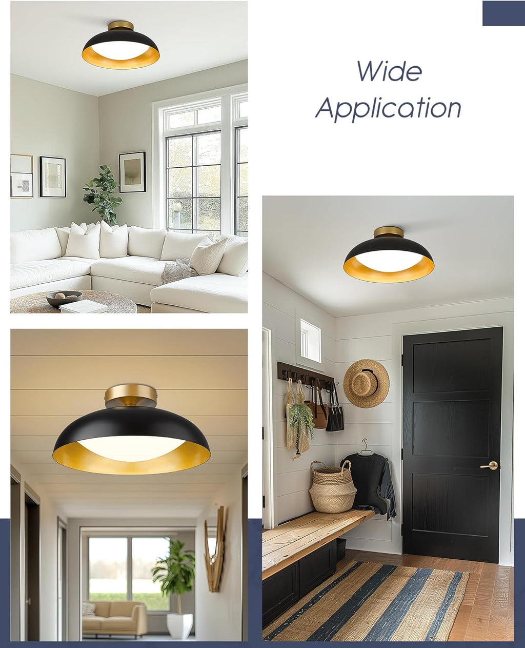 Lighting - High quality modern black gold combination ceiling light indoor dimmable ceiling light