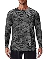 PINSPARK Mens Lightweight Gym Workout Tshirts UPF 50+ Swimming Shirts Long Sleeve Fishing Shirts UV Protection Hiking ShirtS-XXL