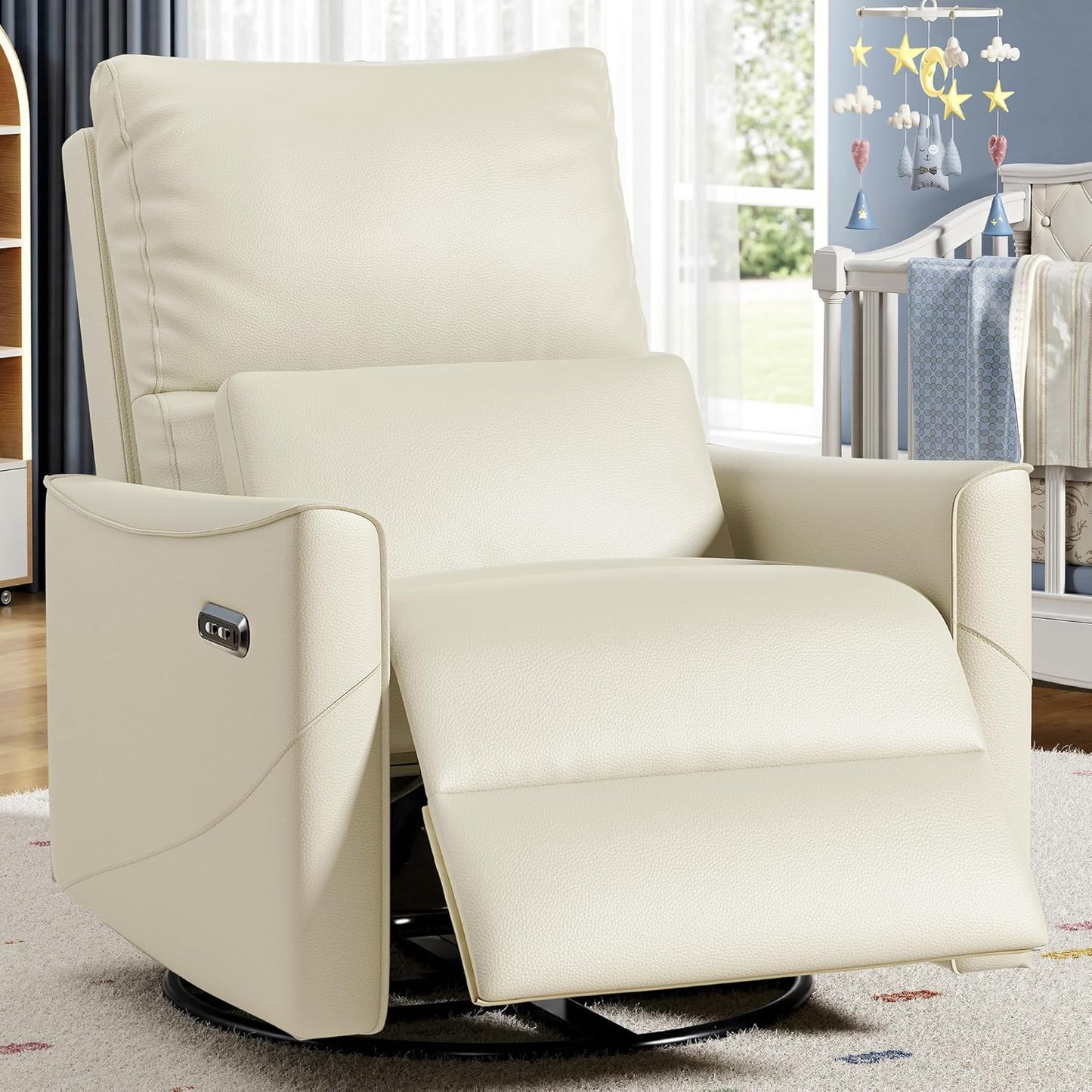 Power Swivel leather Rocker Recliner Chair
