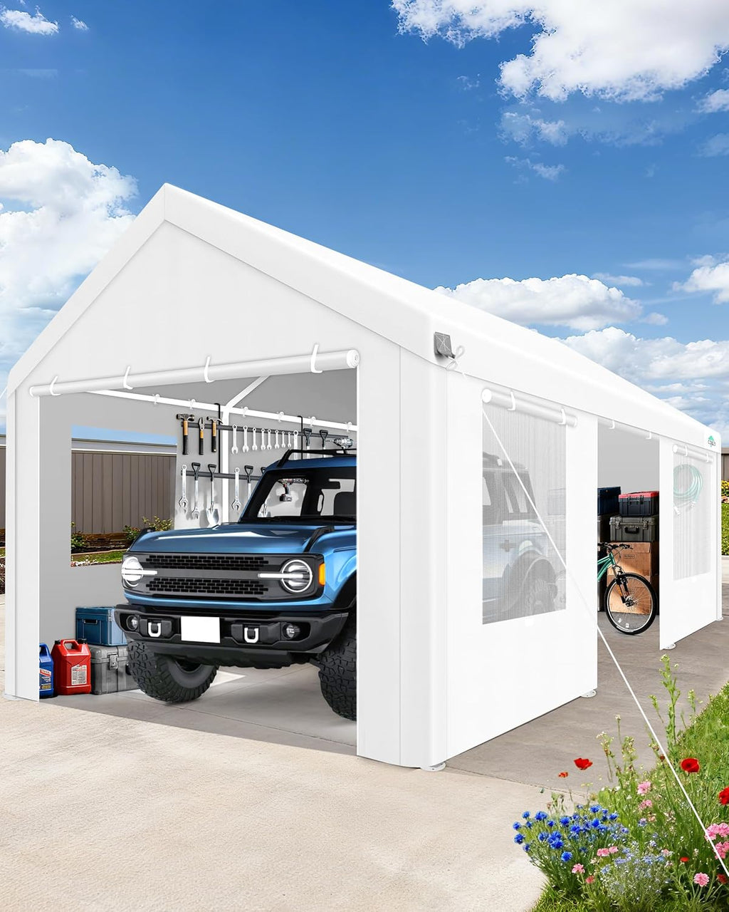 Canopies & Tents - COBIZI Carport 12x20ft Heavy Duty Portable Garage