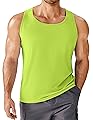 PINSPARK White Tank Tops Men Beach Tank Tops Workout Lightweight 4-Way Stretch Sleeveless Tee Quick Dry for Gym Basketball