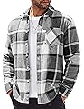 COOFANDY Mens Flannel Shirts Wrinkle Free Casual Stylish Shirt Lightweight Button Down Plaid Shirts Jacket