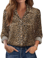 Zeagoo Womens Tops Long Sleeve Satin Silk Button Down Shirts Casual Business Dressy Blouses Fall Clothes