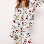SHESHOW Winey Snowman Pajama Set