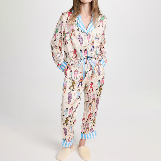 SHESHOW Ski Satin Pajama Set