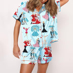 SHESHOW White Christmas Satin Pajama Set For Women